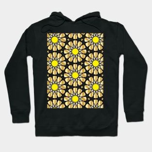 Elegant Black And Gold Moroccan Pattern Hoodie